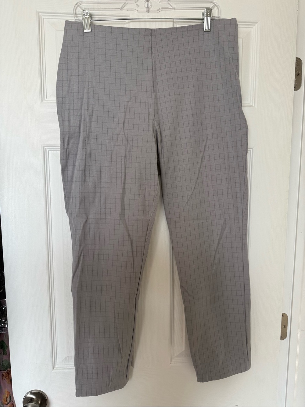 A new day Gray Grid Slim Dress Pants